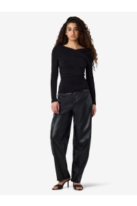 Noisy May NMBELLA TULLA L/S DRAPED TOP JRS black