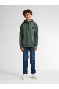 Petrol Industries Boys Sweater Hooded Zip green smoke
