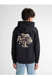 Petrol Industries Boys Sweater Hooded Print deep black