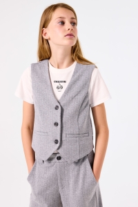 Garcia B52455_girls gilet 123-mid grey melee