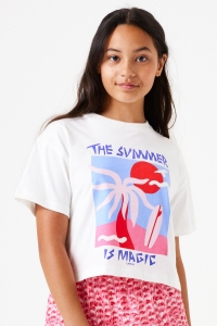 Garcia E52602_girls T-shirt ss 53-off white
