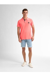 Petrol Industries Men Polo Short Sleeve fiery coral