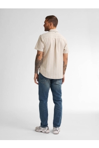 Petrol Industries Men Shirt Short Sleeve AOP light tan