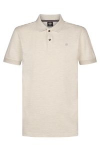 Petrol Industries Men Polo Short Sleeve antique white melee