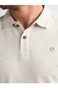 Petrol Industries Men Polo Short Sleeve antique white melee