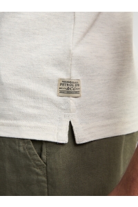 Petrol Industries Men Polo Short Sleeve antique white melee