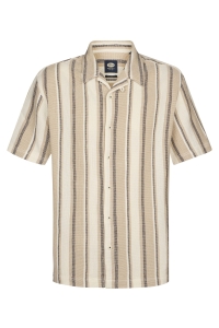 Petrol Industries Men Shirt Short Sleeve AOP light tan