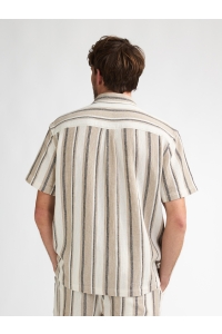 Petrol Industries Men Shirt Short Sleeve AOP light tan