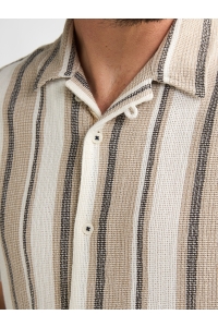 Petrol Industries Men Shirt Short Sleeve AOP light tan