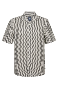 Petrol Industries Men Shirt Short Sleeve AOP seashell