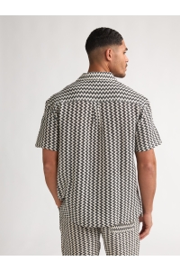 Petrol Industries Men Shirt Short Sleeve AOP seashell