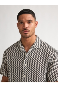 Petrol Industries Men Shirt Short Sleeve AOP seashell