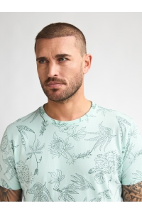 Petrol Industries Men T-Shirt SS AOP cool mint