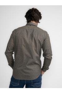 Petrol Industries Men Shirt Long Sleeve AOP oak