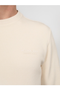 Petrol Industries Men Sweater Round Neck ecru