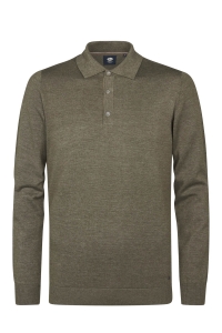 Petrol Industries Men Knitwear Polo mossy stone