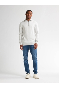 Petrol Industries Men Knitwear Collar Basic antique white melee