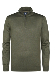 Petrol Industries Men Knitwear Collar Basic mossy stone