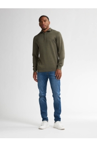 Petrol Industries Men Knitwear Collar Basic mossy stone