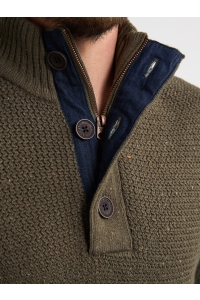 Petrol Industries Men Knitwear Collar army green