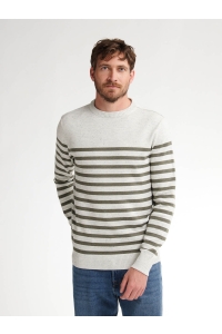 Petrol Industries Men Knitwear Round Neck Basic antique white melee