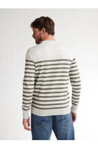 Petrol Industries Men Knitwear Round Neck Basic antique white melee