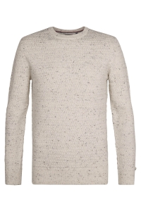 Petrol Industries Men Knitwear Round Neck Basic antique white melee