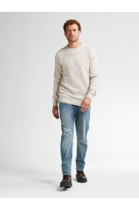 Petrol Industries Men Knitwear Round Neck Basic antique white melee