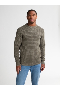 Petrol Industries Men Knitwear Round Neck Basic mossy stone