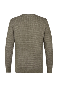 Petrol Industries Men Knitwear Round Neck Basic mossy stone