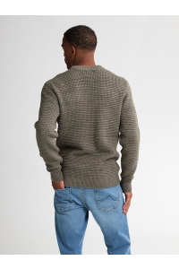 Petrol Industries Men Knitwear Round Neck Basic mossy stone