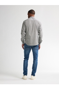 Petrol Industries Men Shirt Long Sleeve AOP mossy stone