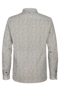 Petrol Industries Men Shirt Long Sleeve AOP mossy stone