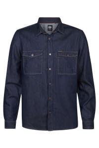 Petrol Industries Men Shirt Long Sleeve Denim dark indigo