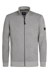 Petrol Industries Men Sweater Collar Zip light grey melee