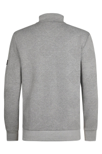 Petrol Industries Men Sweater Collar Zip light grey melee