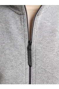 Petrol Industries Men Sweater Collar Zip light grey melee