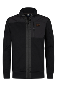 Petrol Industries Men Sweater Collar Zip deep black