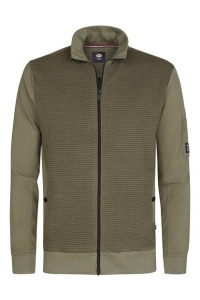 Petrol Industries Men Sweater Collar Zip antique white melee