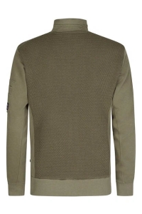 Petrol Industries Men Sweater Collar Zip antique white melee