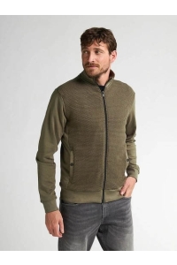 Petrol Industries Men Sweater Collar Zip antique white melee