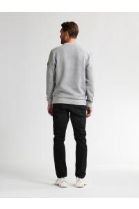 Petrol Industries Men Sweater Round Neck light grey melee