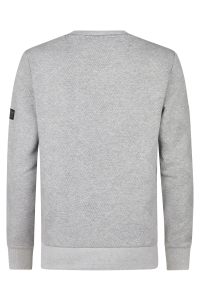Petrol Industries Men Sweater Round Neck light grey melee