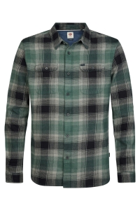 Petrol Industries Men Shirt Long Sleeve Check teal green