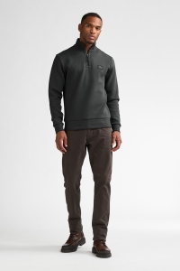 Petrol Industries Men Sweater Collar Zip steel green