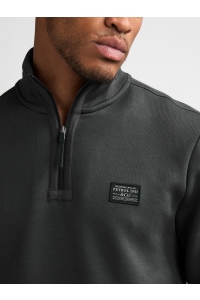 Petrol Industries Men Sweater Collar Zip steel green
