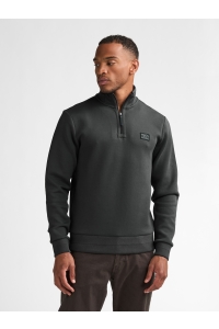 Petrol Industries Men Sweater Collar Zip steel green