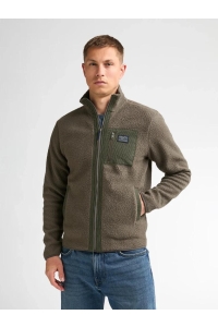 Petrol Industries Men Sweater Collar Zip steel green