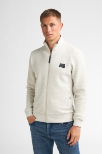 Petrol Industries Men Sweater Collar Zip antique white melee