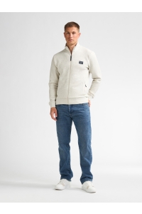 Petrol Industries Men Sweater Collar Zip antique white melee
